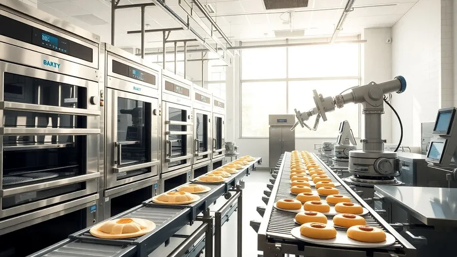 Moderne Bäckerei mit Technologie